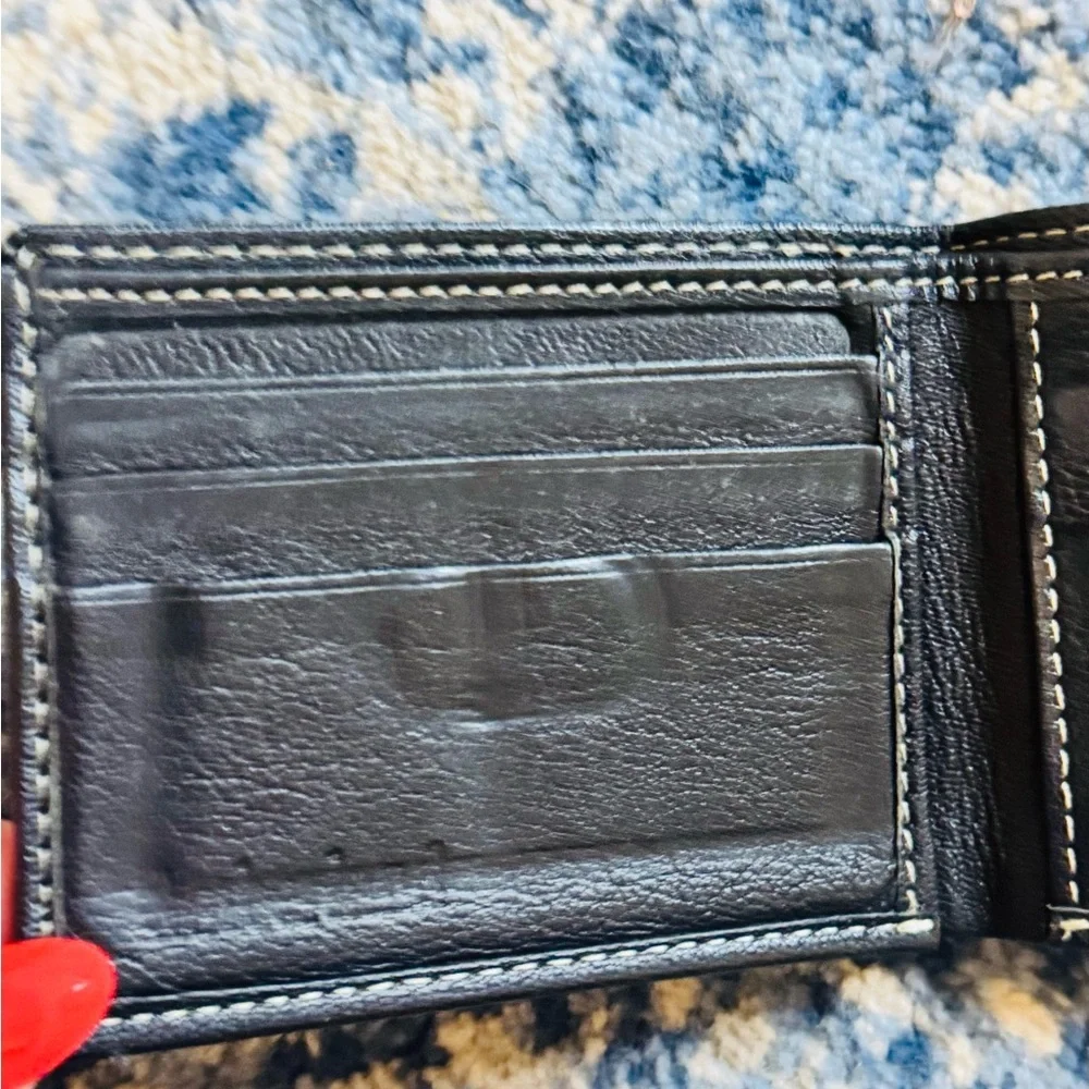 Timberland Men's Genuine Leather Billfold Wallet Black